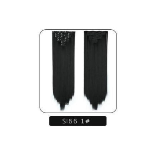 16 clips 7 Layer Long Straight Synthetic Hair Extensions