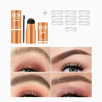 Waterproof Vegan Brown Tinted Eyebrow Enhancer Stamp Stencil Kit.