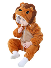 Hooded onesie toddler winter clothes - Lion