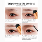 Waterproof Vegan Brown Tinted Eyebrow Enhancer Stamp Stencil Kit.