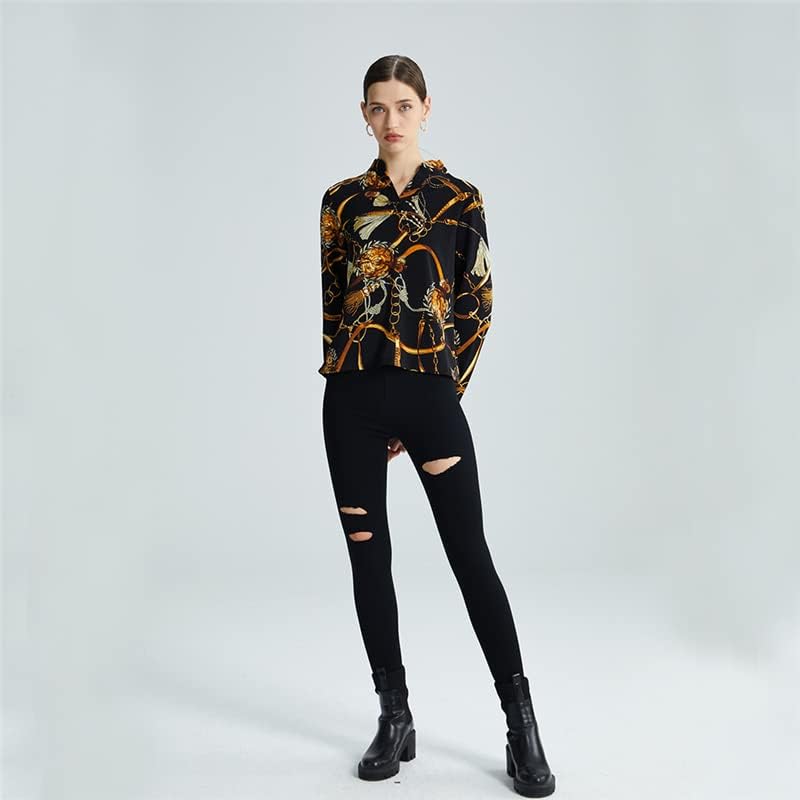 chiffon Three Quarter Sleeve Loose Plus size Shirts