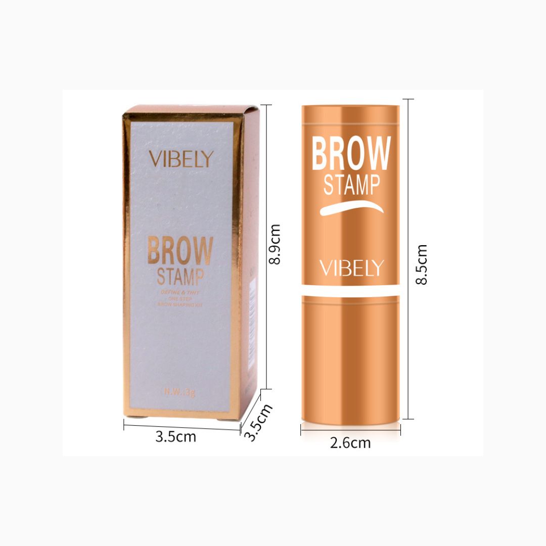 Waterproof Vegan Brown Tinted Eyebrow Enhancer Stamp Stencil Kit.