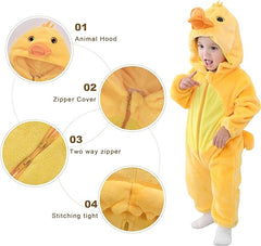 Hooded onesie toddler winter clothes - Duck
