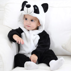 Hooded onesie toddler winter clothes - Panda