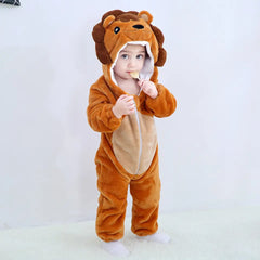Hooded onesie toddler winter clothes - Lion