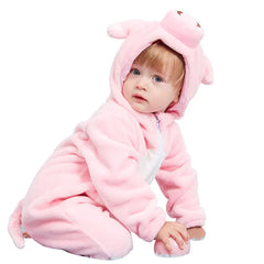 Hooded onesie toddler winter clothes - Pig