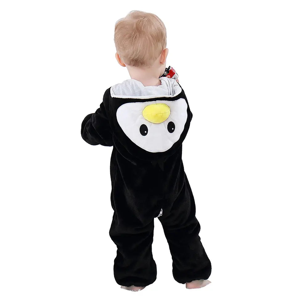 Hooded onesie toddler winter clothes - Penguin
