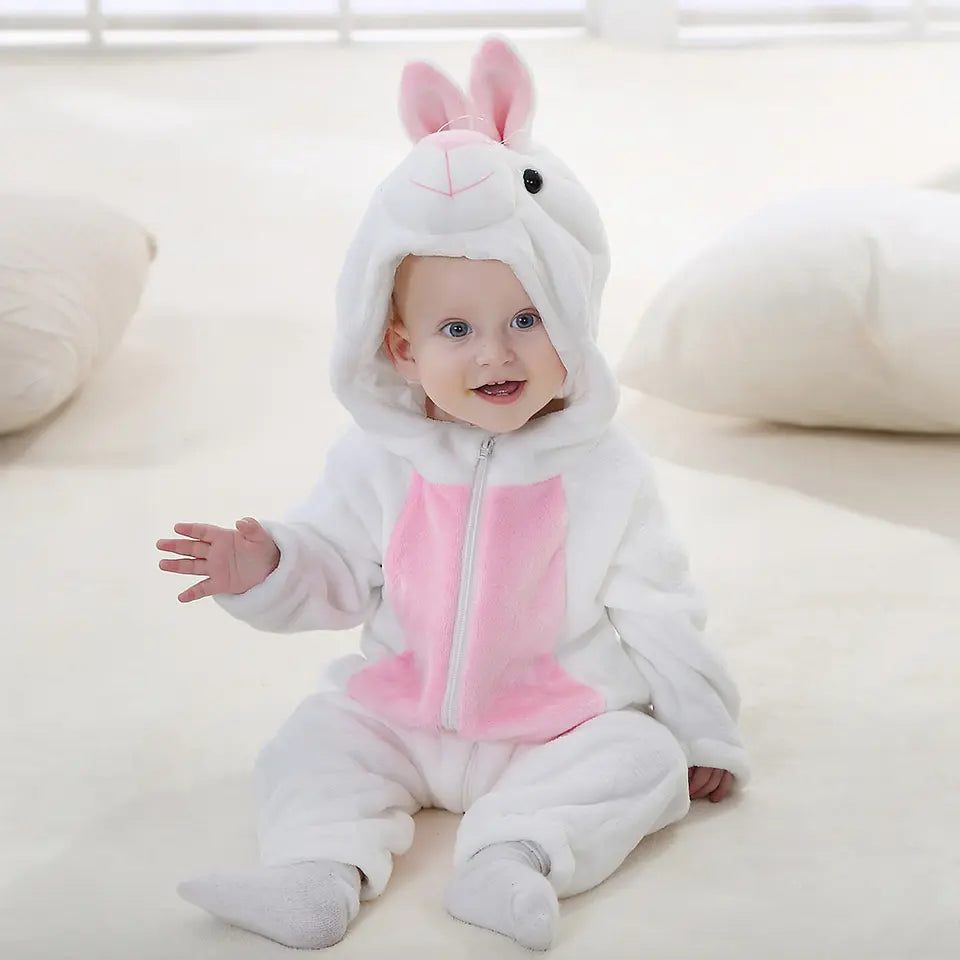 Hooded onesie toddler winter clothes - Bunny