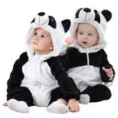 Hooded onesie toddler winter clothes - Panda
