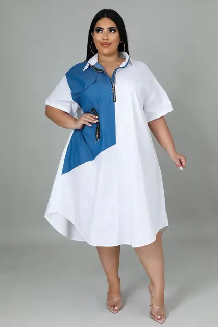 V-neck 5xl Women's Plus Size Short Sleeve Dress Fashionable Women Dresses
