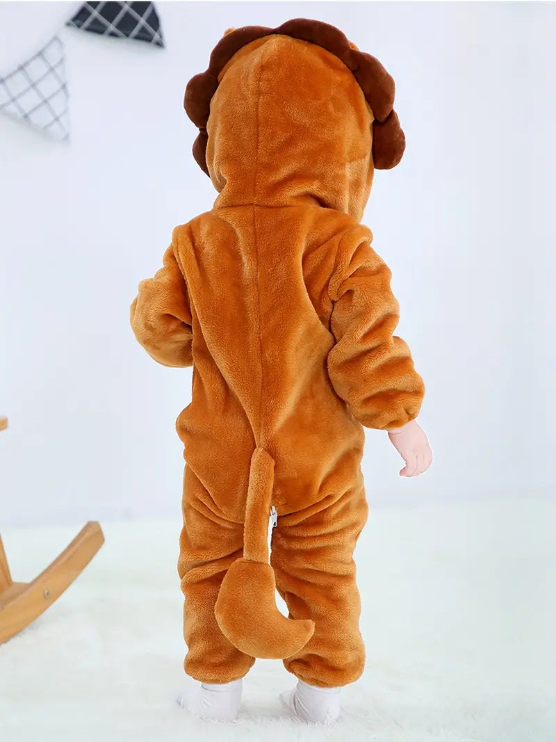 Hooded onesie toddler winter clothes - Lion