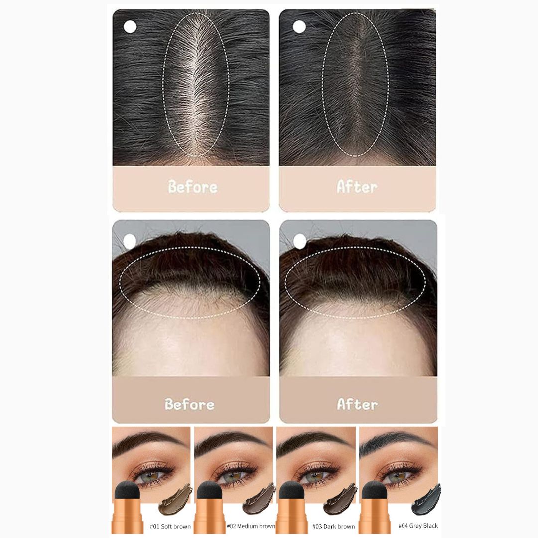 Waterproof Vegan Brown Tinted Eyebrow Enhancer Stamp Stencil Kit.